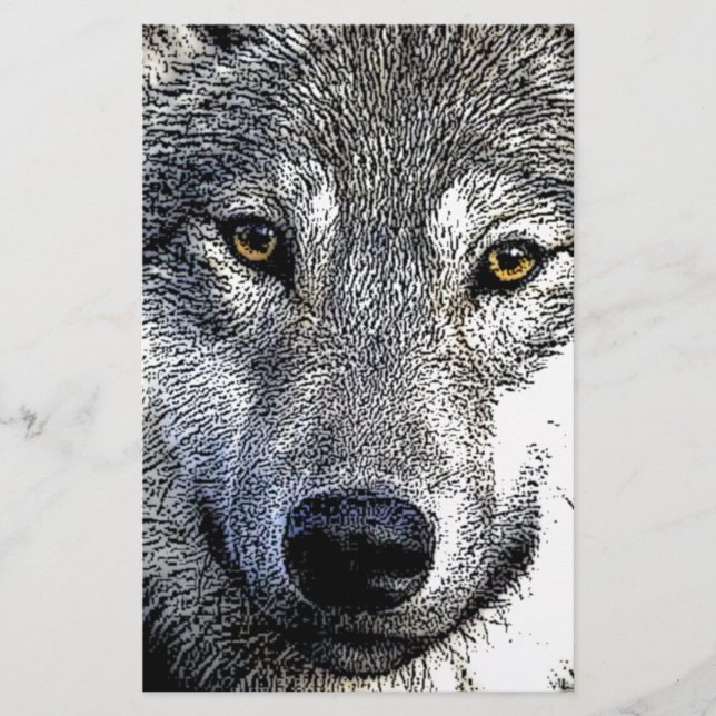 Wolf Eyes Artwork Briefpapier (Vorderseite)