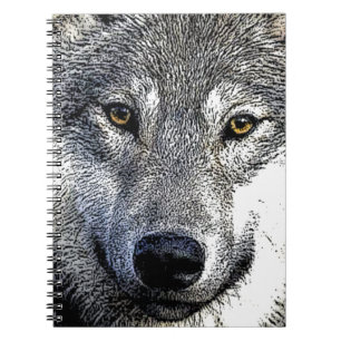 Wolf Eyes Kunstwerk Notizblock