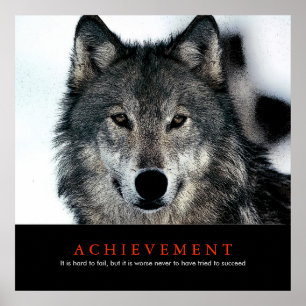 Wolf Eyes Motivierend Achievement Poster