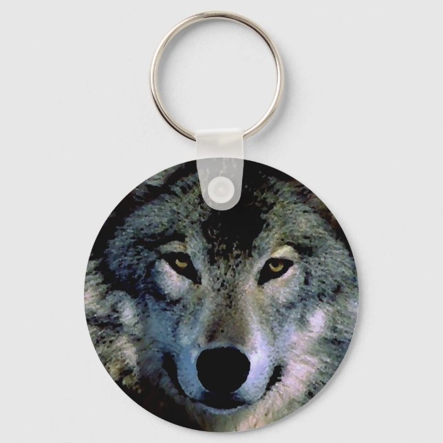 Wolf Eyes Schlüsselanhänger (Vorderseite)