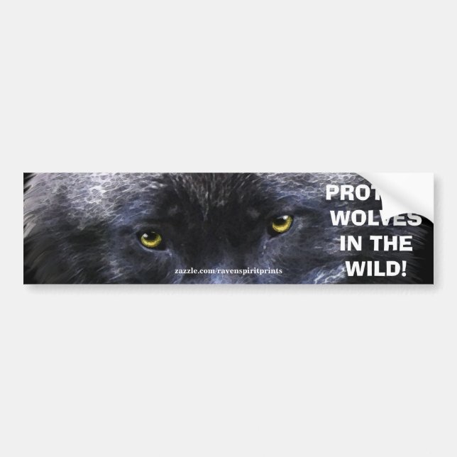 WOLF EYES Wildlife Conservation Bumper sticker (Devant)