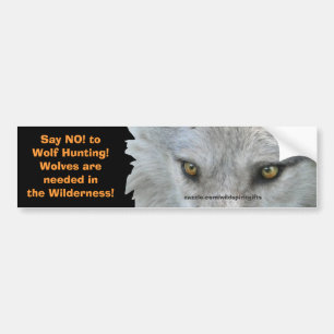WOLF EYES Wildlife Conservation Bumper sticker