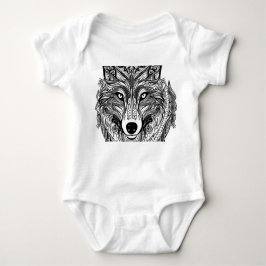 Wolf Face Baby Strampler