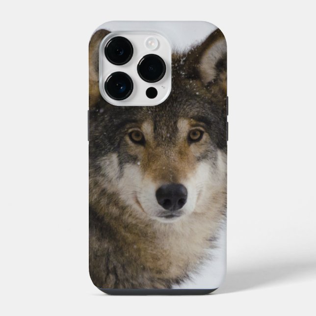 Wolf Face iPhone / iPad Gehäuse 14 Pro Hülle (Rückseite)