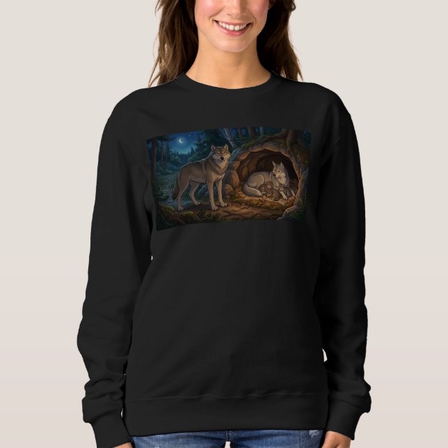 Wolf Familie   Sweatshirt (Vorderseite)