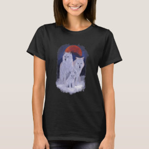 Wolf Family Animal Pack mit Mountain und Moon Ba T-Shirt