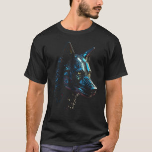 Wolf Fantasy Dog Robot Polygon Animal Wolf T-Shirt