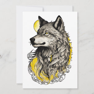 Wolf Feiertagskarte