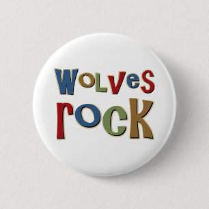 Wolf-Felsen Button