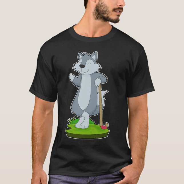 Wolf Field Hockey Hockey-Stick T-Shirt (Vorderseite)
