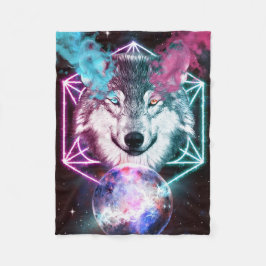 Wolf Fleecedecke