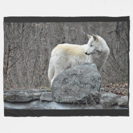 Wolf Fleecedecke