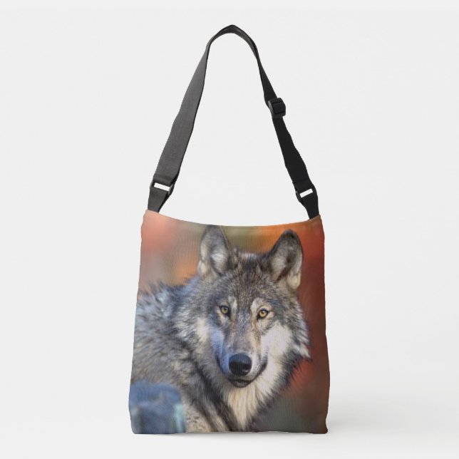 Wolf-Fotografie Tragetaschen Mit Langen Trägern (Vorderseite)