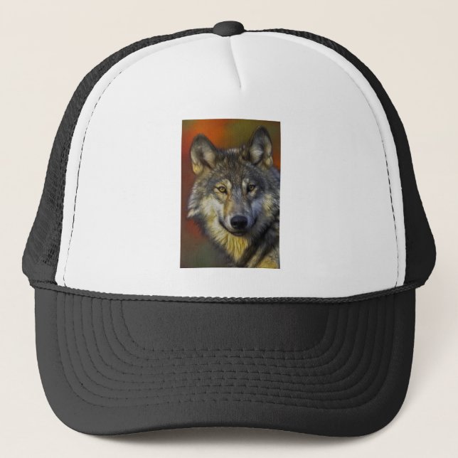 Wolf Fotografy Art Spirit Guide Animal Liebe Truckerkappe (Vorderseite)