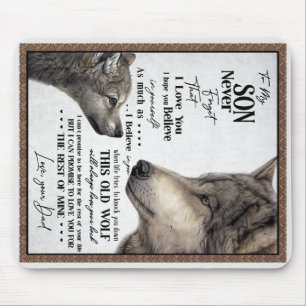 Wolf für meinen Sohn Vergiss nie die Liebe, dein V Mousepad