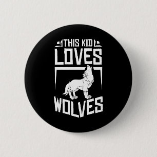 Wolf für Wölfe Bauer Button
