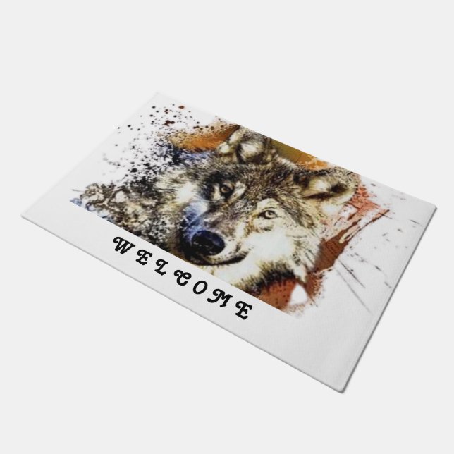 Wolf Fußmatte (Schrägansicht)