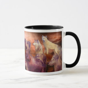 Wolf-Gebirgskunst-Tasse Tasse