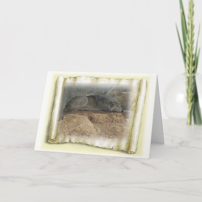 Wolf-Gedanken Karte (Vorderseite)