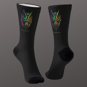 Wolf-Geist-Fenrir-Wölfe-Gesicht-Geschenkverpackung Socken