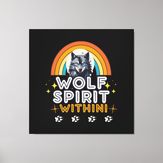 Wolf Geist im Inneren Leinwanddruck (Vorderseite)
