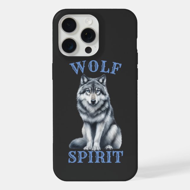 Wolf Geist iPhone 15 Pro Max Hülle (Rückseite)