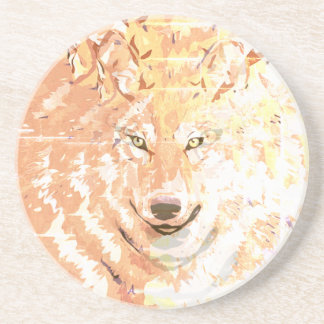Wolf-Geist-Kunstwerk Getränkeuntersetzer