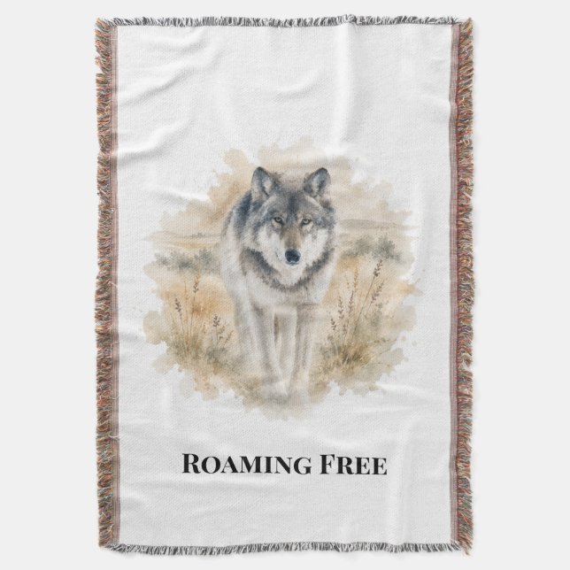 Wolf-Geist Western Cabin Comfort Decke (Vorderseite Vertikal)