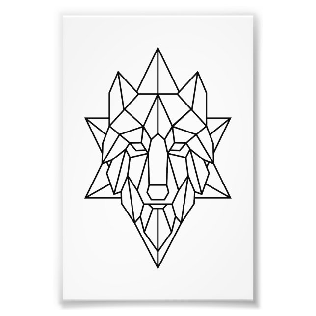 Wolf geometric art Wall Art Décor Posters  Fotodruck (Vorne)