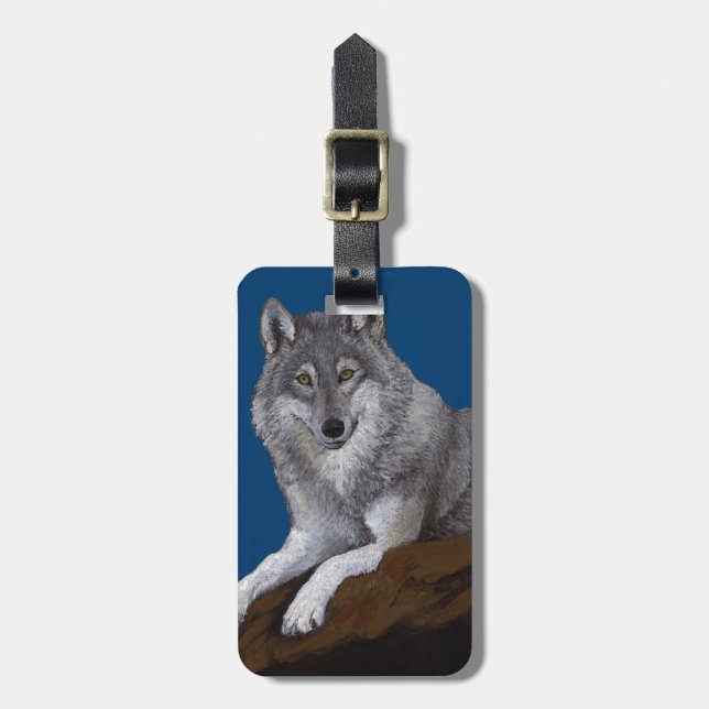 Wolf Gepäckanhänger (Vorderseite vertikal)