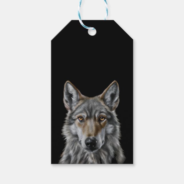 Wolf Geschenkanhänger (Vorderseite)