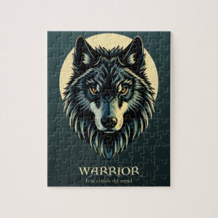 Wolf Gesicht Fenrir Stammeskrieger keine Angst Fen