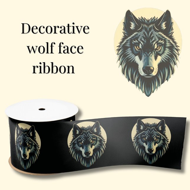 Wolf Gesicht Krieger Fenrir nordische Geschenkverp Satinband (Von Creator hochgeladen)