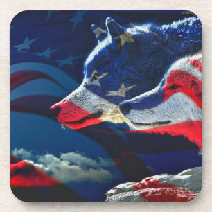 Wolf Getränkeuntersetzer