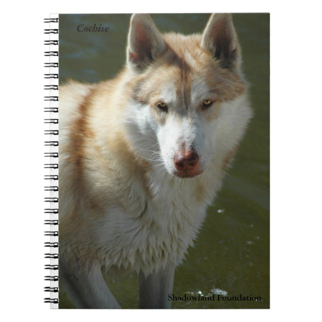 Wolf-gewundenes Notizbuch Notizblock (Vorderseite)
