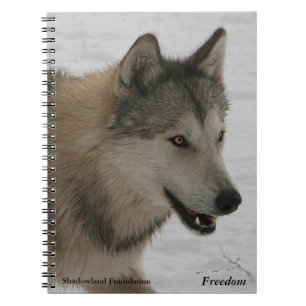 Wolf-gewundenes Notizbuch Notizblock