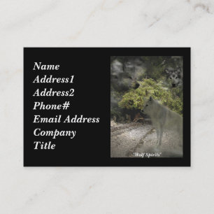 WOLF Ghosts Business Cards Visitenkarte