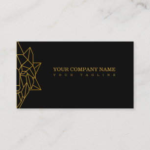 Wolf goldenes geometrisches Design Logo modern maß Visitenkarte