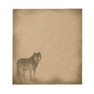 Wolf-Grunge Notizblock