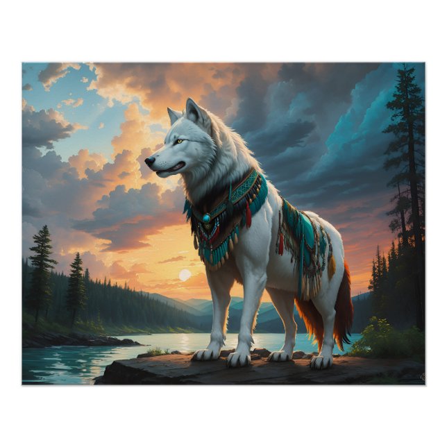 Wolf Guardian Glossy Poster (Vorderseite)
