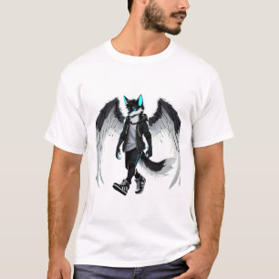 Wolf Guardian mit Angel Wings - Mystical Digital T-Shirt