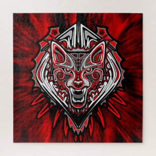 Wolf-Haida-Stammes-Totem-Design