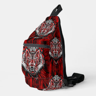 Wolf Haida-Stammes-Totem-Design Crossbody Bag