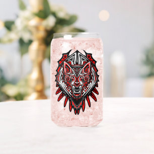 Wolf Haida-Stammes-Totem-Design Dosenglas