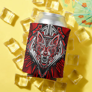 Wolf-Haida-Stammes-Totem-Design Dosenkühler
