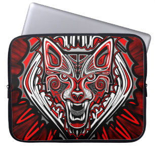 Wolf-Haida-Stammes-Totem-Design Laptopschutzhülle
