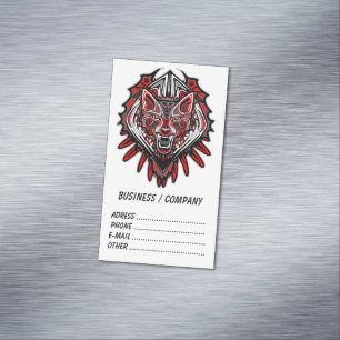 Wolf Haida-Stammes-Totem-Design Magnetische Visitenkarte