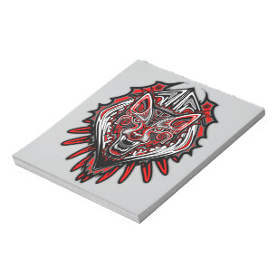 Wolf Haida-Stammes-Totem-Design Notizblock