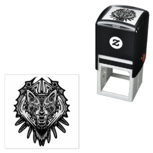 Wolf Haida-Stammes-Totem-Design Permastempel