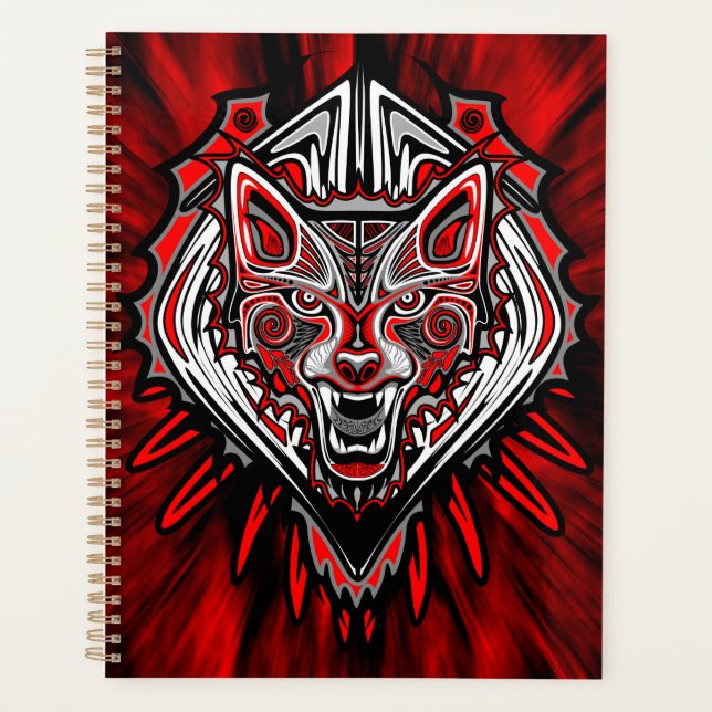 Wolf Haida-Stammes-Totem-Design Planer (Vorderseite)